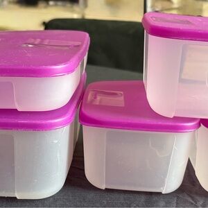 Tupperware Freezer Mates clear Storage Containers 10 pieces